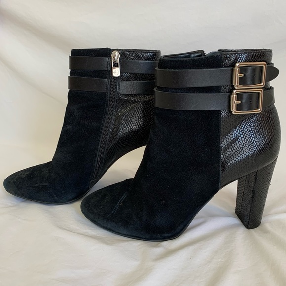 ANTONIO MELANI Shoes - Antonio Melani Pressey high heel ankle boots zipper closure straps silver buckle